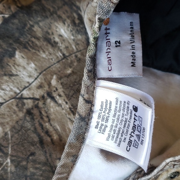 Carhartt insulated coveralls boys size 12 - Picture 3 of 3